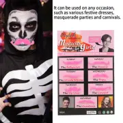 7pcs Fake Mustaches Novelty Cosplay Costume Beard For Birthday Halloween Par WPD