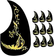 Levemolo 10pcs Acoustic Guitar Pickguard Sticker Folk Guitar Scratch Plate Decal Protector for Electric