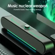 Wired USB Powered PC Speakers LED Computer Stereo Speaker for Desktop PC AU