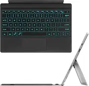 Fintie Type Cover for Microsoft Surface Pro 7/7 Plus, [7-Color Backlit] Wireless Bluetooth Keyboard with Rechargeable Battery/Trackpad, Compatible with Pro 6/5/4/3 (Black)