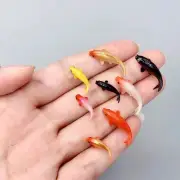 5Pcs PVC Mini Goldfishes Models 3D Mini Fish Modeling Filler Micro Landscape