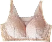 [XWSM] Breast Prosthesis Pockets Bra Mastectomy Post Surgical Bra Everyday Sports Bras For Women Wireless Sexy Lace Underwear (Color : Gray, Size : M/Medium)