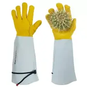 Gardening Gloves Thorn Proof for Rose Pruning & Cactus Trimming Long Leather ...