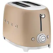 Smeg 50's Style Toaster 2 Slice Matte Champagne Genuine ITALY Designed