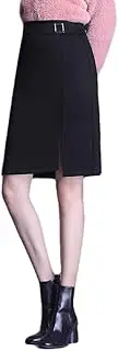 [ERTYUIO] Women's Novelty Skirts Plaid Fashion Bag Hip Skirt Women's Simple Abdomen and HIPS Casual One-Step Skirt Split Ends and Thin Skirt Women