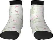 [JBYJBX] Red Flamingos Print Adult Socks Womens Mens Workout Thermal Cozy All-Season Gift Holiday Articles Use