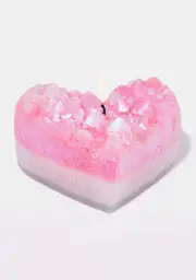 [Zen Den Candles] Rose Quartz Geode Heart Candle