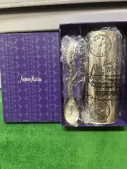 Neiman Marcus Silver Coffee Canister With Matching Spoon Brand New