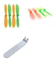 Hubsan X4 Plus H107P 55mm Propellers Clear Orange/Green w/Green/Orange Tool