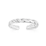 Silver Weave Toe Ring