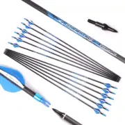 12pc 32 Inch Carbon Arrow ID 6.2 Mm Archery for Compound /Recuvre Bow Hunting