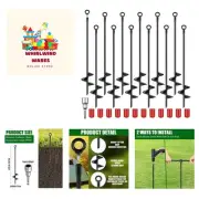 12 Pcs Heavy Duty 18 Inch Ground Anchors for Securing Garden Tents & Trampolines