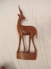 VTG Hand Carved Wooden Gazelle Made in Kenya