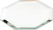 Plymor 2.5" Octagon, 3mm Thick Beveled Glass Mirror, Pack of 6