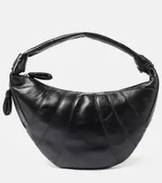 [Lemaire] Lemaire Fortune Croissant leather shoulder bag One Size black