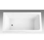 1200/1500/1700mm INS VIVA Gloss White Rectangle HighBack Acrylic Drop In Bathtub