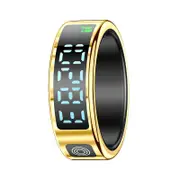 Smart Ring Gesture Control Health Monitoring Sports Modes Gold Activity Trackers