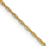 14K Yellow Gold 30 Inch 1.10mm Singapore With Spring Ring Clasp Chain