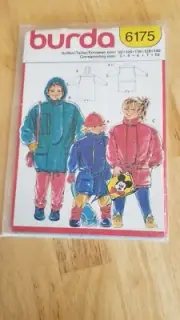 RARE GIRLS JACKET BURDA 6175 Sewing Pattern SEALED Vintage