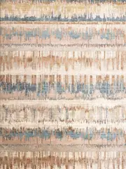 Destiny Beige Multi Colour Wave Abstract Rug