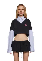 [Generation Kiss] Azure Graphic Long Sleeve Top