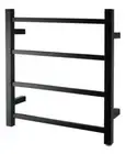 Brand New- Heated Towel Rail (Square) 4 Bar- MATT BLACK