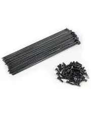 ECLAT PG Spokes & Nipples 186mm 14G Black (40 Pieces)