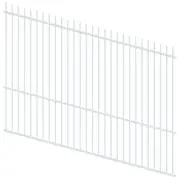 ProtectorAl 1201-2400mm x 1800mm Pearl White Picket Top Pool Fence Panel Raked Up to 15º