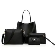 1SET Women Leather Handbag Shoulder Bucket Bag Messenger Satchel Evening Tote