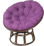 Hanging Basket Chair Cushion, Indoor Outdoor Papasan Chair Cushion, Thick Round Overstuffed Egg Chair Pad Hanging Hammock Seat Cushion Patio Furniture Cushion(Purple,100cm(39in))
