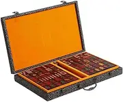 Mahjong Set - Standard Size Tiles and Vinyl Case - with East Wind Tile, Set of Betting Sticks, & Dice