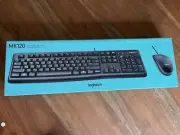 NEW! MK120-B - Logitech MK120 Wired USB Keyboard Mouse Desktop Combo
