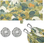 Safari Green Mountain Design Hammocks with Hanging Rope Swing Hammock for Camping & Hiking Essential