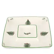 Spode Christmas Tree Square Chip 'n Dip Tray