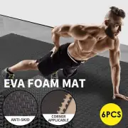 6PCS EVA Foam Mat Floor Mats Interlocking Heavy Duty Puzzle Baby Kids Playmat