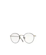 Metal round frame flat mirror 50 White