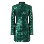 [Pinko] Pinko Sequin-embellished Mini Dress 40 IT GREEN