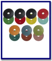 (7 Piece Set) 6" SDA Premium Wet Grinding Diamond V'cro Pads. Grits Included ...