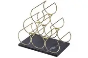 Tempa Emerson 31cm Marble Stainless Steel Wine Rack Storage Holder Large Black