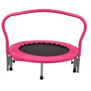 36 Inch Mini Trampoline Foldable Fitness Trainer Rebounder Handrail Cardio Home Exercise