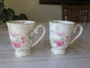 Grace Teaware Set Of 2 Coffee/Tea Cups Floral