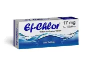 Ef-Chlor 17 Mg Water Purification Tablets / 100 Tablets Pack -1 Tablet Purifies