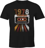 [MoonWorks] Men's T-Shirt Birthday Retro 70s Vintage Seventies Gift Shirt