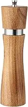 Pepper Grinder - Salt Mill | Multifunctional Pepper Shaker | Wood Salt and Grinder | Refillable and Shakers | Manual Grinder with Adjustable Ceramic Rotor for