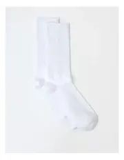 [Kenji] Plain Essential Socks in White