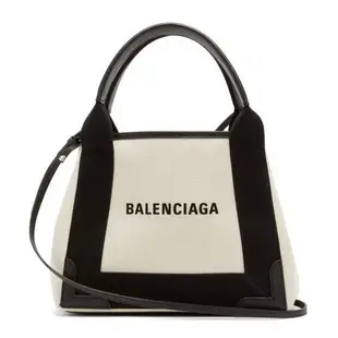Balenciaga 390346 XS Navy 經典帆布包 附可斜背長肩帶 黑白經典款