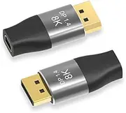 Cablecc Mini DisplayPort 1.4 8K 60Hz Female Adapter Ultra HD UHD 4K 144Hz to DP Plug 76804320 for Video PC Laptop TV