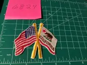 California Applique Patch - USA Flag, CA Flag, Felt Badge Iron On