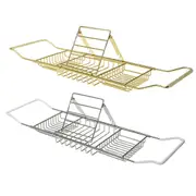 Bathtub Rack Bathroom Storage Shelf Telescopic Adjustable Organiser Tray Home