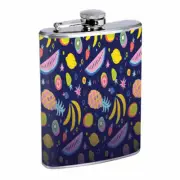 Popular Fruit Patterns D6 Flask 8oz Stainless Steel Hip Drinking Whiskey